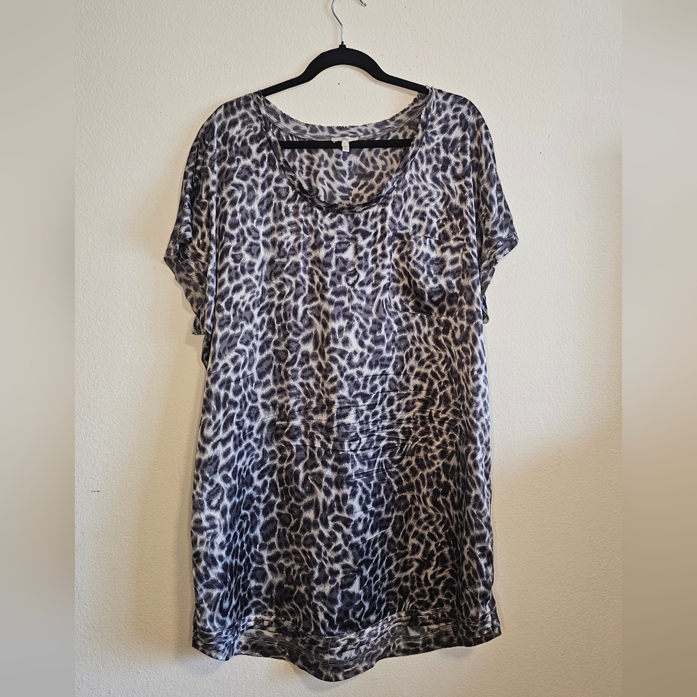 JOIE Blue Leopard Print Tunic Dress/Top-L